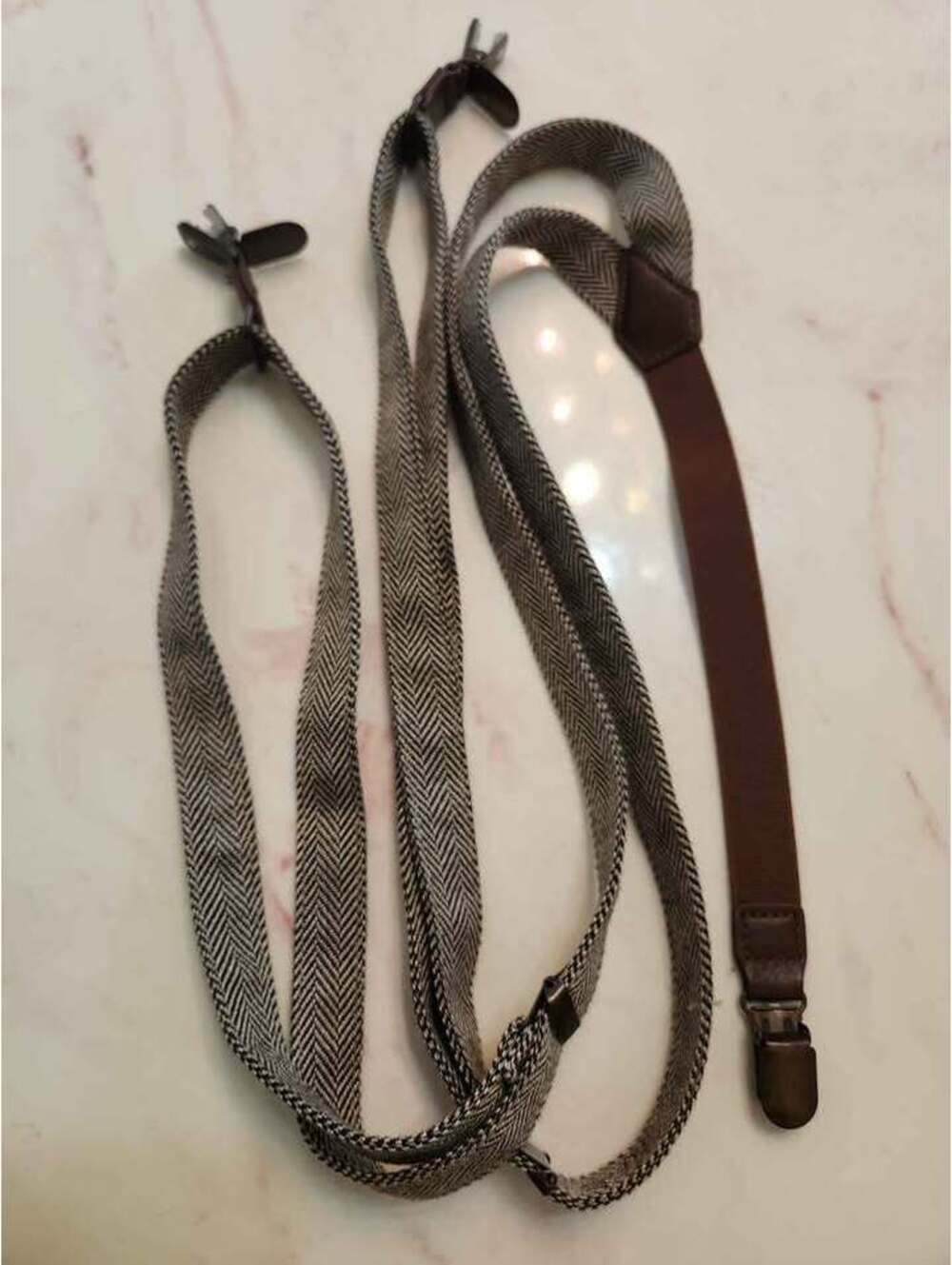 H&M Herringbone Suspenders